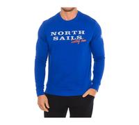 North Sails - Sudadera de Cuello Redondo Acanalada - Sweatshirts & Hoodies - Hombre - Azul - 2XL -