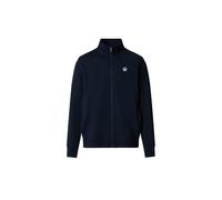 NORTH SAILS Sudadera para hombre de algodón orgánico con cuello alto y cremallera, Azul marino, XL