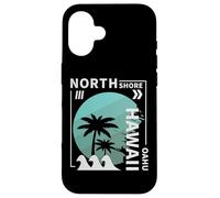 North Shore Beach Oahu Hawaii Minimalista Surfista Carcasa para iPhone 16