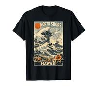 North Shore Hawaii Surf Vintage Beach Life Camiseta