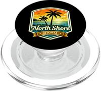 North Shore Oahu Hawái Atardecer Palm Beach PopSockets PopGrip para MagSafe