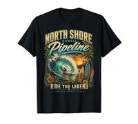North Shore Pipeline Hawaii Ride The Legend Surf Adcited Camiseta