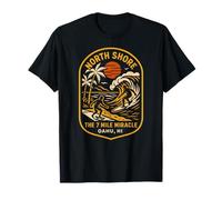 North Shore Surfing The 7 Mile Miracle Vintage Beach Li para Hombre Camiseta