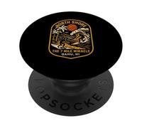 North Shore Surfing The 7 Mile Miracle Vintage Beach Li para Hombre PopSockets PopGrip Adhesivo