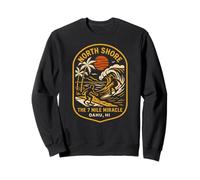 North Shore Surfing The 7 Mile Miracle Vintage Beach Li para Hombre Sudadera