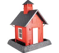 North States Bird Village Collection School House Birdfeeder: Fcil de llenar y limpiar. Cable colgante a prueba de ardillas incluido o soporte de po