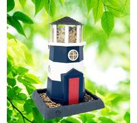 North States Village Collection Large Nautical Lighthouse Bird Feeder Easy Fill Hanging or Pole Mount Bird Feeders for Outdoo