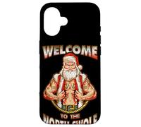 North Swole Santa Músculos Gimnasio Motivación Tatuajes Divertido Carcasa para iPhone 16