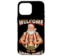 North Swole Santa Músculos Gimnasio Motivación Tatuajes Divertido Carcasa para iPhone 16 Pro MAX