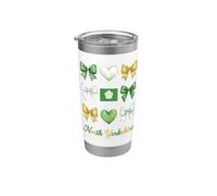 North Yorkshire Coquette Bow Chicas Vaso térmico de acero inoxidable de doble pared