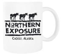 Northern Exposure Logo Worn Blanca Taza De Cerámica Para Beber