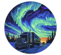 Northern Lights 1000 Piezas Rompecabezas Redondo Decoración Juguetes Rompecabezas Interactivo Juegos Intelectuales Adultos 1000pcs (67.5x67.5cm)