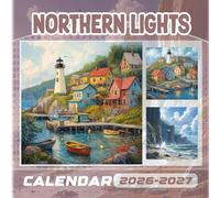 NORTHERN LIGHTS Calendar 2026-2027: 18 Month Planner To Keep You On Track from Sep 2026 to Dec 2027,Square 8.5 x 8.5 Inches Gift For Organizing & Planning