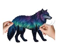 Northern Lights Craft Kit - Wildlife Fabric Art, Pre Cut DIY Sewing Pieces