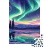 Northern Lights Jigsaw Puzzles Puzzle for Adults Kids. 1000 Piece Whimsical Challenge Toy Educational Games Home Decoration for Adults& Kids Age 14 Years Up 1000pcs (75x50cm)