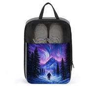 Northern Lights Mountains - Bolsa de zapatos de pino de invierno para viajes, uso diario, bolsa de almacenamiento antipolvo para zapatos de golf