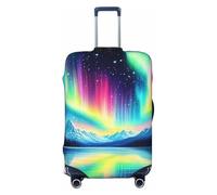 Northern Lights Reflection - Funda elástica para equipaje de viaje, protector de maleta, antiarañazos, estampado de luces boreales, Black, M
