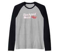 Northern Soul Badges: Blackpool Mecca - Wigan Casino Camiseta Manga Raglan