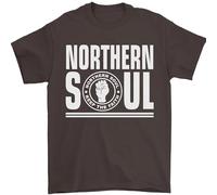 Northern Soul Keep The Faith - Camiseta para hombre, 100 % algodón, marrón chocolate, L