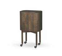 Northern Vitrina bar con ruedas Loud Smoked oak