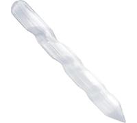 NORTHLANDZ Selenite Crystal Wand, for Healing and Meditation, High Energy Crystals for Anxiety Relief, Yoga & Home Decor, Idea for Gift, White - 6 Inches