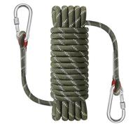 NorthPada 10 mm x 10 metros de cuerda marina para navegación, pesca, rafting, camping, senderismo, caza, amarre, natación, ancla, rescate, práctica de nudos con gancho verde