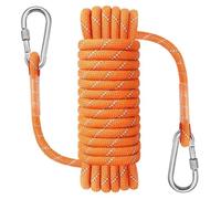 NorthPada 10 mm x 3 metros de cuerda de barco marino para navegación, pesca, rafting, camping, senderismo, caza, amarre, natación, ancla, rescate, práctica de nudos, nailon/poliéster naranja