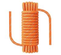 NorthPada Cuerda de escalada, 10 mm x 30 metros, resistencia a la tracción de 15 KN, cuerda estática anticongelante impermeable, naranja, poliéster de nailon, para espeleología de hielo, rappel