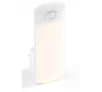 Northpoint Enchufes LED de luz nocturna con linterna, lámpara de pared, multifunción, detector de movimiento, carga de inducción, batería, luz de emergencia, apagón (smartphone grande, blanco cálido)