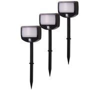 Northpoint Juego de 3 focos LED con activación por radio, detector de movimiento y sensor crepuscular