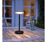 Northpoint Lámpara de mesa LED con batería, regulable, para interior y exterior, con batería de 1800 mAh (negro)
