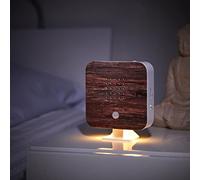 Northpoint Naturaleza Sound Box Canto Pájaro Sonidos Caja Sensor de movimiento Sonidos de pájaros Luz Recargable con Montaje en Pared Nuez Madera Angular