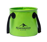 Northridge Gear Cubo Plegable Plegable en diseño Moderno | Camping Pesca Fiesta Jardín | Puede usarse como tazón de Lavado Plegable, Recipiente de Agua o Fregadero Plegable | Verde, 20L