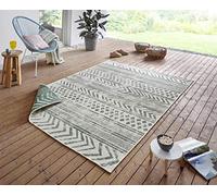 NORTHRUGS Alfombra Biri para interior y exterior, 160 x 230 cm, reversible, resistente a la intemperie, estilo bohemio, diseño vintage, para balcón, terraza, jardín, jardín de invierno, salón,