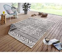 NORTHRUGS Alfombra Biri para Interior y Exterior, 80 x 150 cm, Reversible, Resistente a la Intemperie, Estilo Bohemio, diseño Vintage, para balcón, terraza, jardín, jardín de Invierno, salón,
