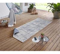 NORTHRUGS Alfombra Biri para Interior y Exterior, 80 x 350 cm, Reversible, Resistente a la Intemperie, Estilo Bohemio, diseño Vintage, para balcón, terraza, jardín, jardín de Invierno, salón,
