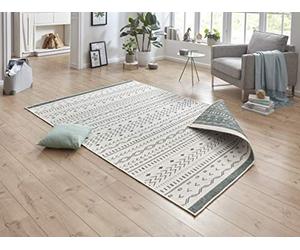 NORTHRUGS Alfombra Cuba para Interior y Exterior, 80 x 150 cm, Reversible, Resistente a la Intemperie, diseño Bohemio, diseño étnico, para balcón, terraza, jardín, jardín de Invierno, salón,