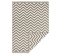 NORTHRUGS Alfombra para interior y exterior, 80 x 250 cm, reversible, resistente a la intemperie, diseño moderno en zigzag, para balcón, terraza, jardín, jardín de invierno, salón, resistente al agua,