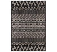 Northrugs Alfombra para Interior y Exterior Sidon 140 x 200 cm, Tejido Plano, Resistente a la Intemperie, diseño Moderno en Zigzag, diseño gráfico, para balcón, terraza, jardín de Invierno, Cocina,