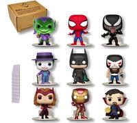 NORTHWALL Set x9 Estantes Flotantes para Funko Pop - Soporte de 8x7,6cm - Expositor Acrílico Blanco - Mini Estantería Individual