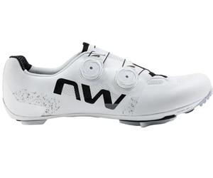 Northwave Extreme X Zapatillas MTB XC Unisex - Suela Carbono HT 15, Doble SLW3, Ultraligeras, Transpirables, Blanco EU 41