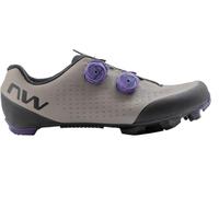 Northwave Rebel 3 Zapatillas MTB Hombre - Suela Carbono XC 12, Doble SLW3, Transpirables, Ajuste Preciso, MARRÓN/PÚRPURA EU 44.5