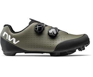 Northwave Rebel 3 Zapatillas MTB Hombre - Suela Carbono XC 12, Doble SLW3, Transpirables, Ajuste Preciso, Verde EU 43.5
