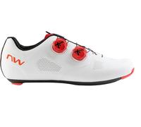 Northwave Revolution - Zapatillas de Ciclismo Carretera Hombre | Zapatos Bici de Ruta de Alto Rendimiento White Red 45