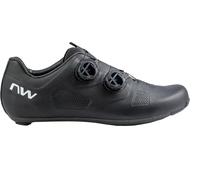 Northwave Revolution - Zapatillas de Ciclismo Carretera Hombre | Zapatos Bici de Ruta de Alto Rendimiento Negro 48