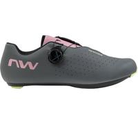 Northwave Sonic Plus 2026 - Zapatillas para bicicleta de carretera, color gris y rosa, gris, 49 EU