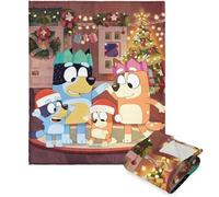 Northwest Bluey - Manta Sherpa de Tacto de Seda, 50 x 60 Pulgadas, Navidad Familiar