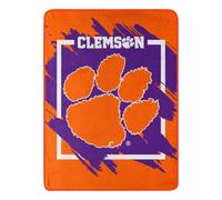 NORTHWEST ENTERPRISES NCAA Manta de micro Raschel con diseρo dimensional de 46 x 60 (Tigres Clemson)
