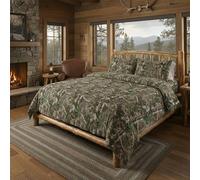 Northwest Juego de Cama en una Bolsa, poliéster, Camuflaje Verde Realtree Xtra, tamaño matrimonial