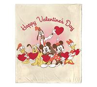 Northwest Manta Silk Touch, 50 x 60 Pulgadas, Mickey & Friends - Grupo de Feliz día de San Valentín